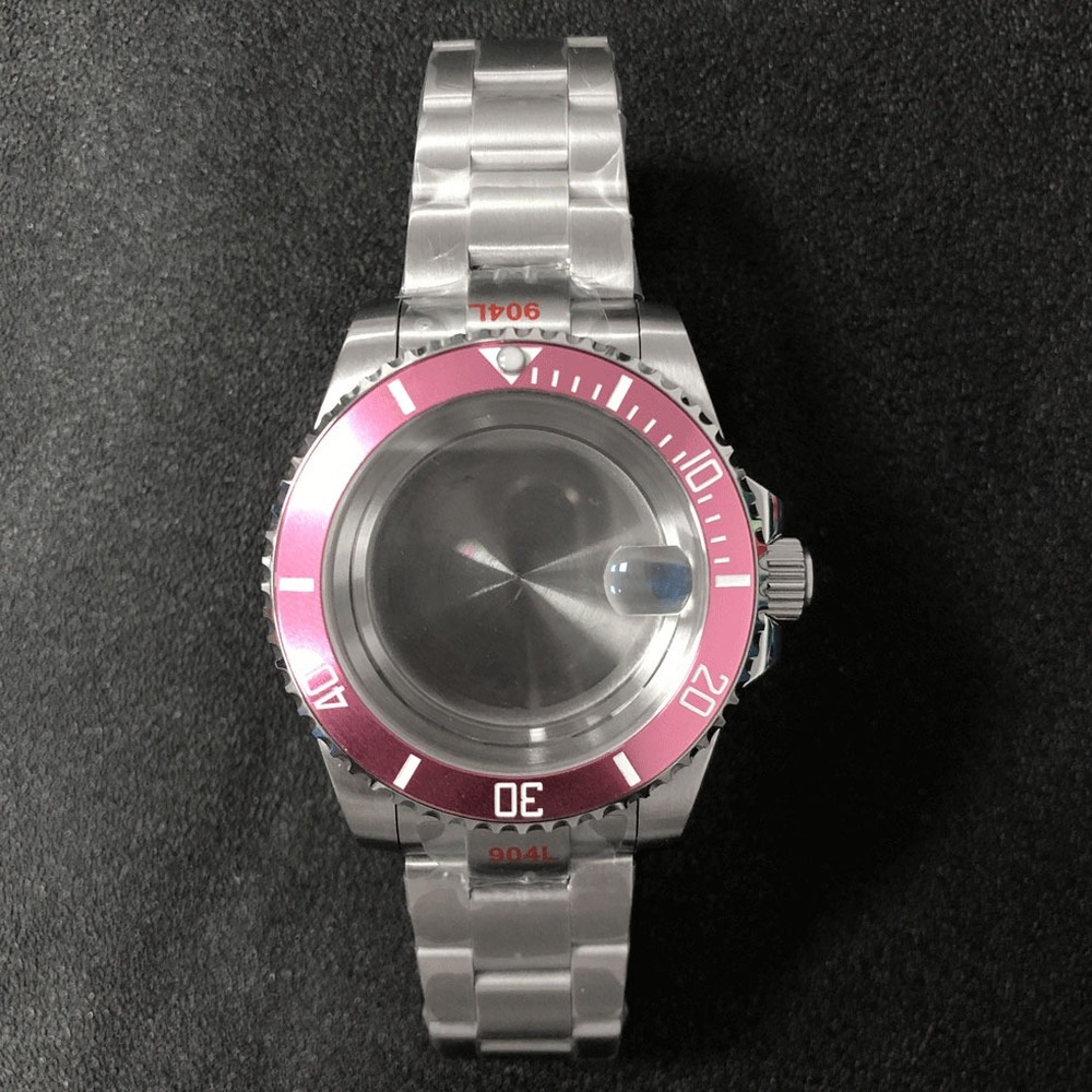 Montre 40 mm, boîtier en verre saphir, bracelet en acier 316L, compatible avec la NH35 japonaise