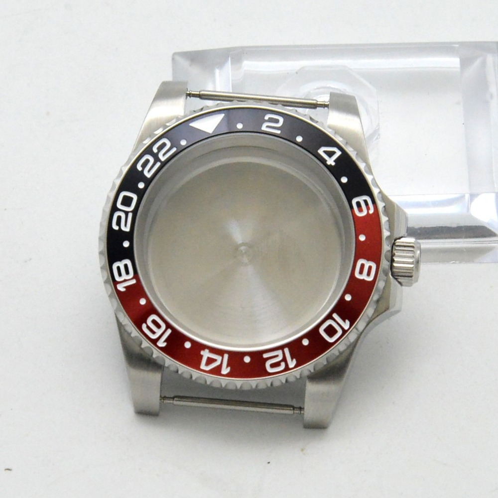 Montre de yacht automatique 40 mm GMT, boîtier compatible avec le mouvement NH35/36, verre saphir