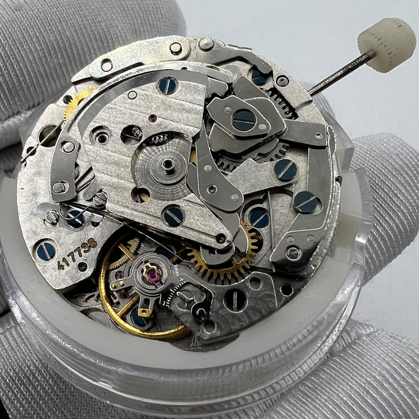 Mouvement mécanique Shanghai 7750, cadran noir, sans rotor, masse oscillante