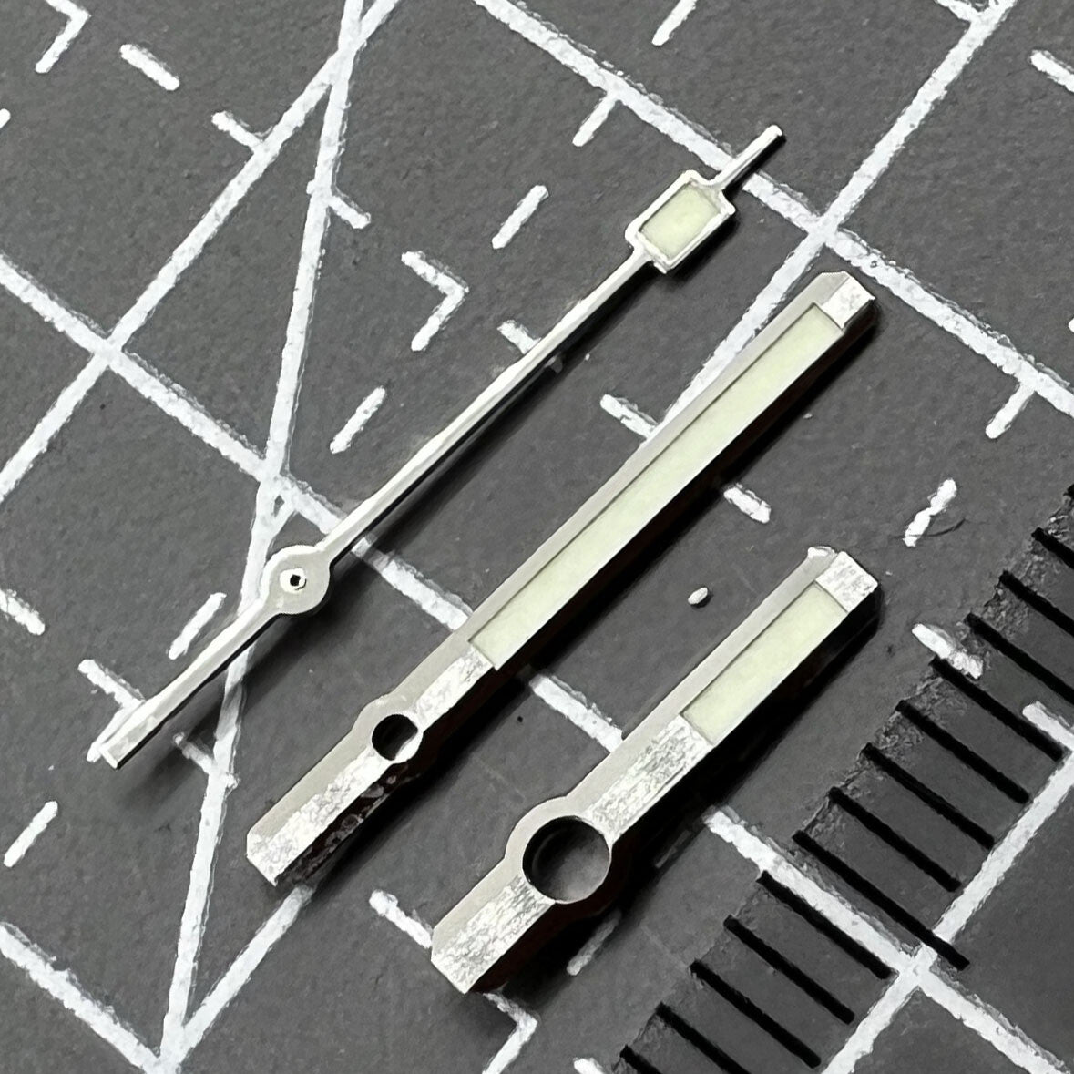 Silver Trim C3 Super Lume Watch Hands Set for 62MAS SKX007 SPR777 NH35 NH36