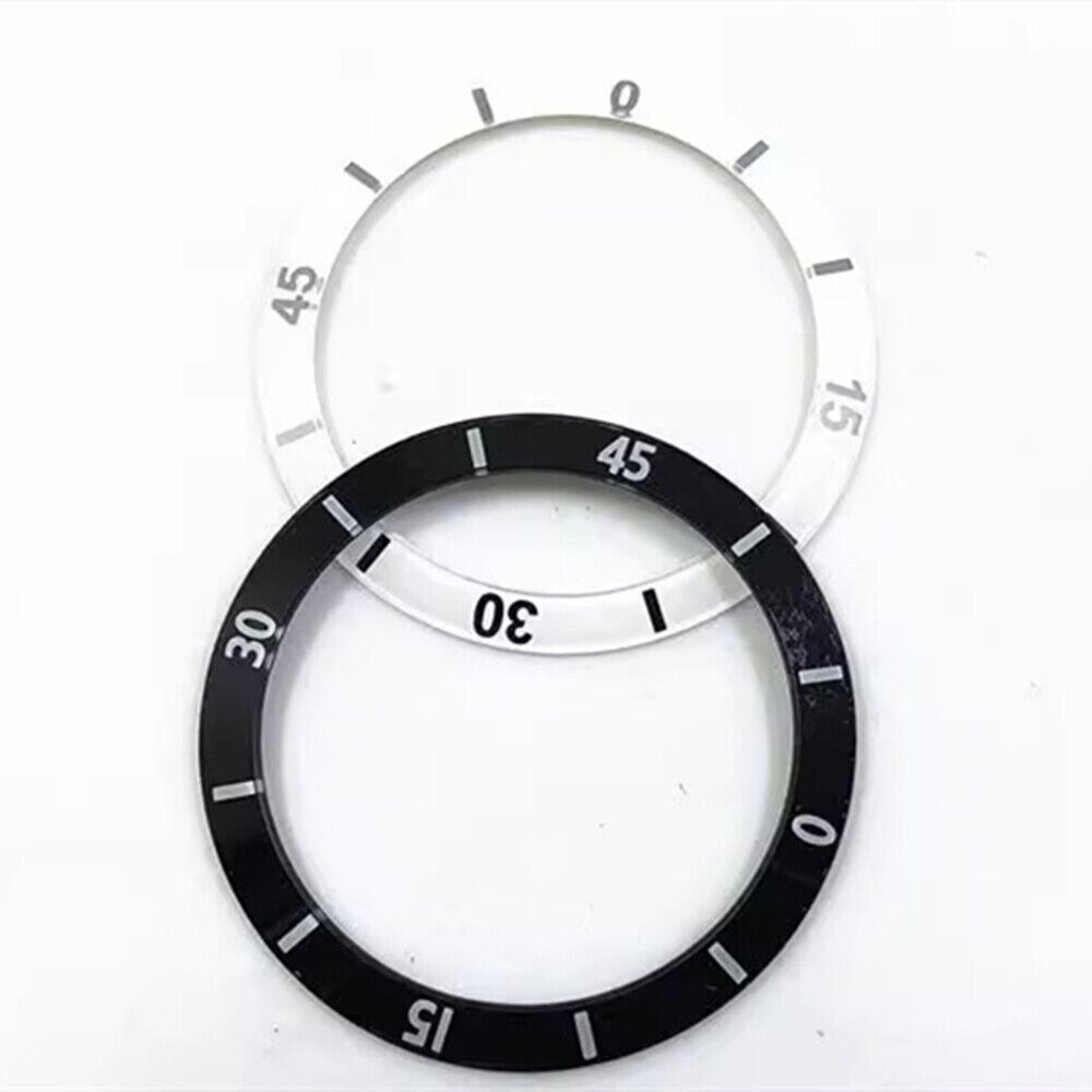 Schwarz/Weiß 31/36mm Ziffern Keramik Uhr Lünette Einsatz für Männer Frauen Uhr