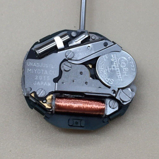 Miyota 2015 Quartz Movement watch part with single calendar date at 3 o'clock, Japan made.