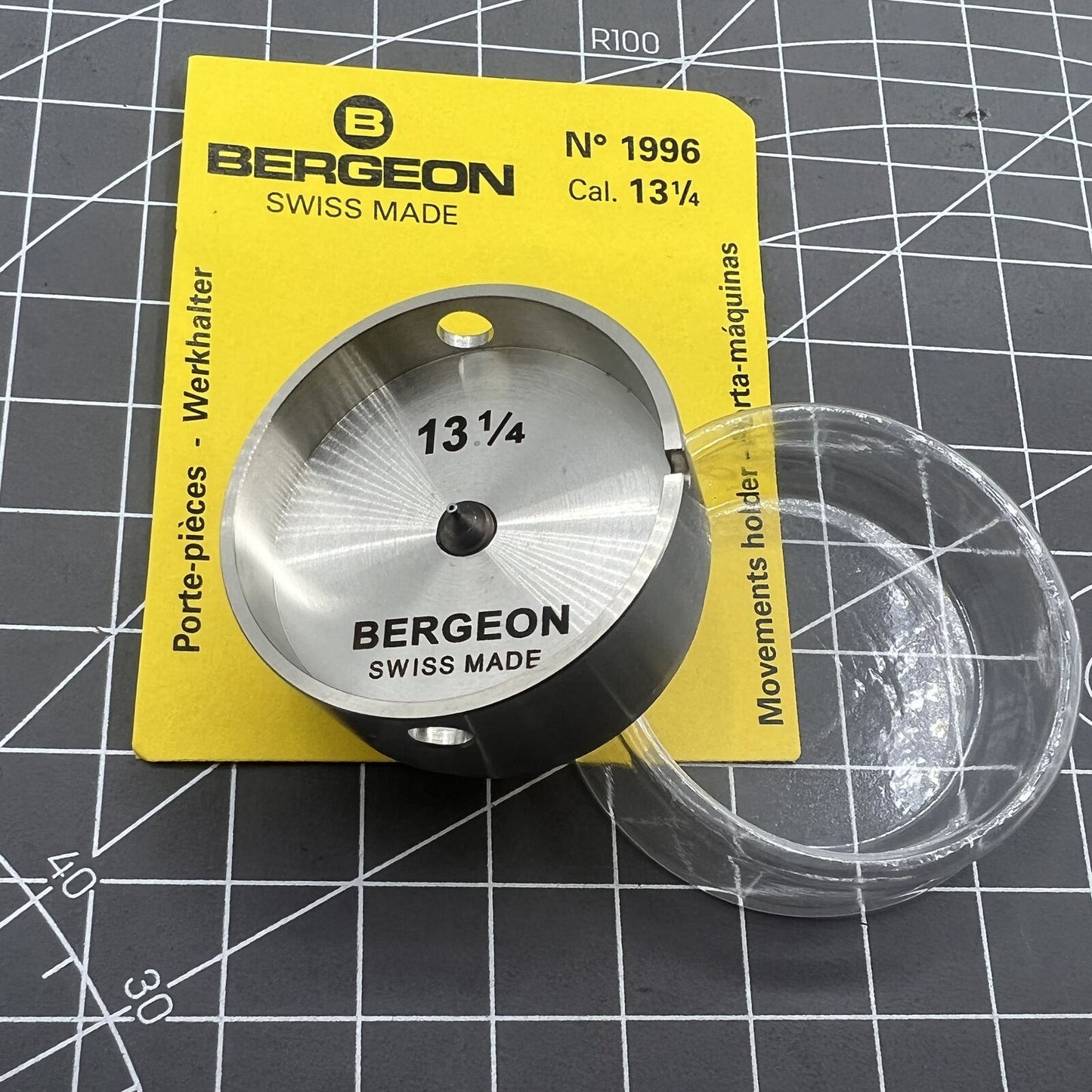 Bergeon 1996 13 1/4 Watch Movement Holder with Adjustable Hollow Center Screw