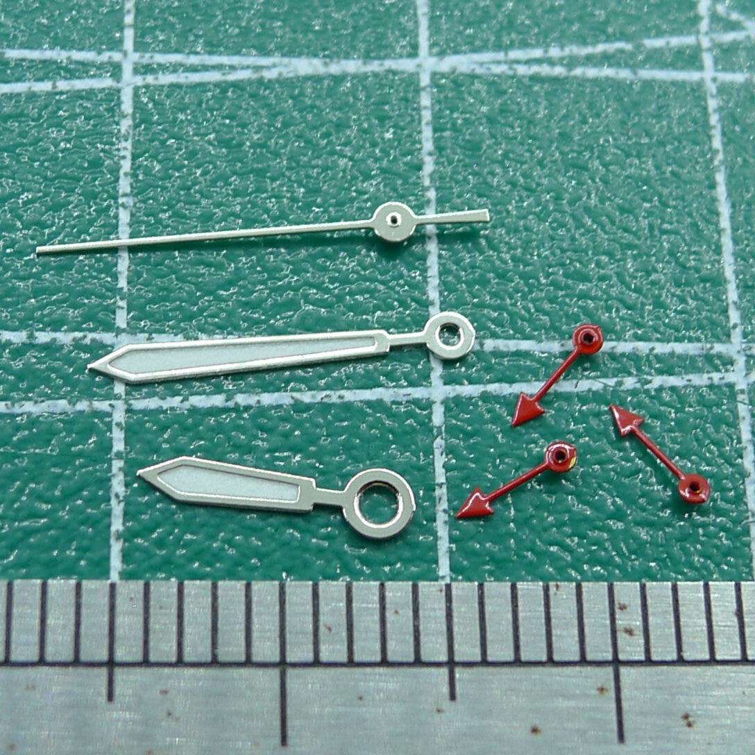 Petites aiguilles lumineuses rouges de 11,5 mm pour montres Miyota OS10 OS20 OS60 OS80