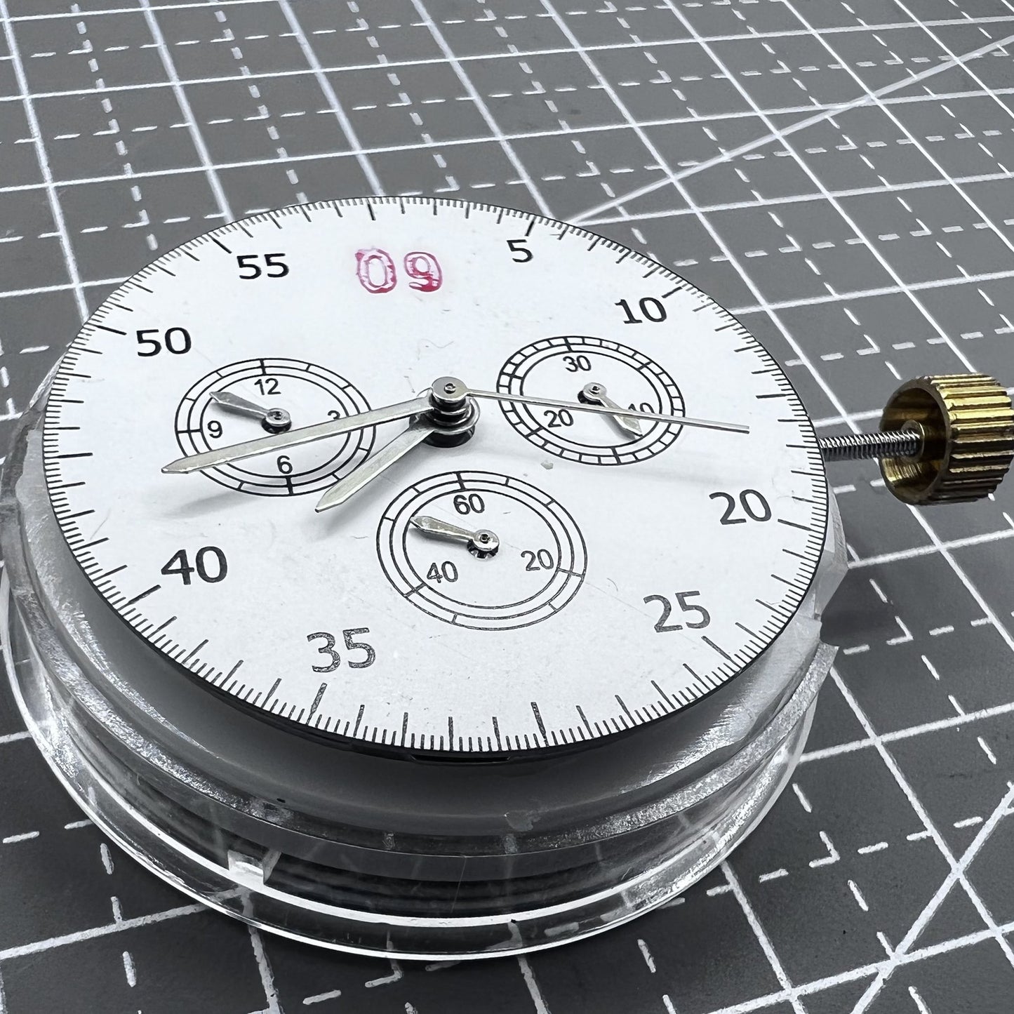 Hergestellt in China 7750 Automatisches Chronographenwerk @3 @6 @9 ETA 7753 Konfiguration