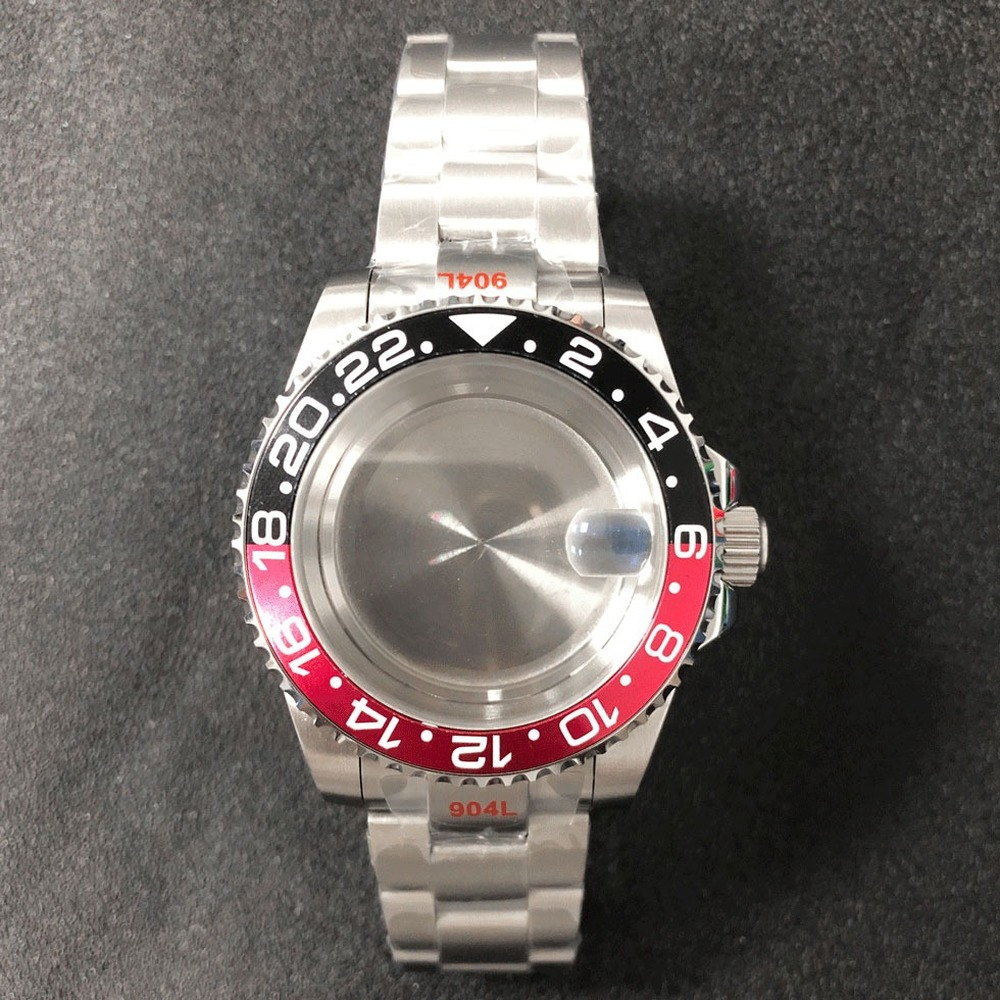 Montre 40 mm, boîtier en verre saphir, bracelet en acier 316L, compatible avec la NH35 japonaise