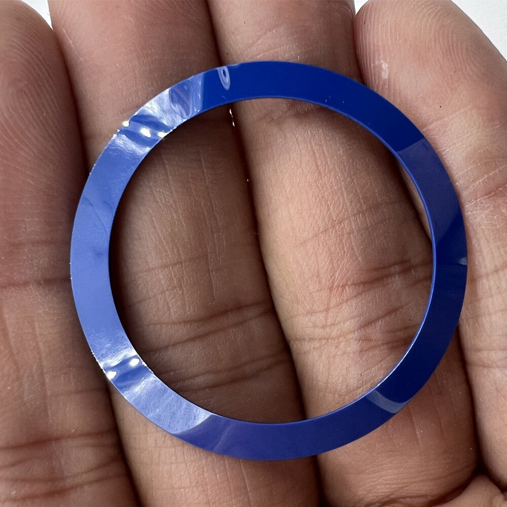 38/30.5mm Sea Blue No Carved Font Bevel Aluminum Watch Bezel Insert Watch Parts