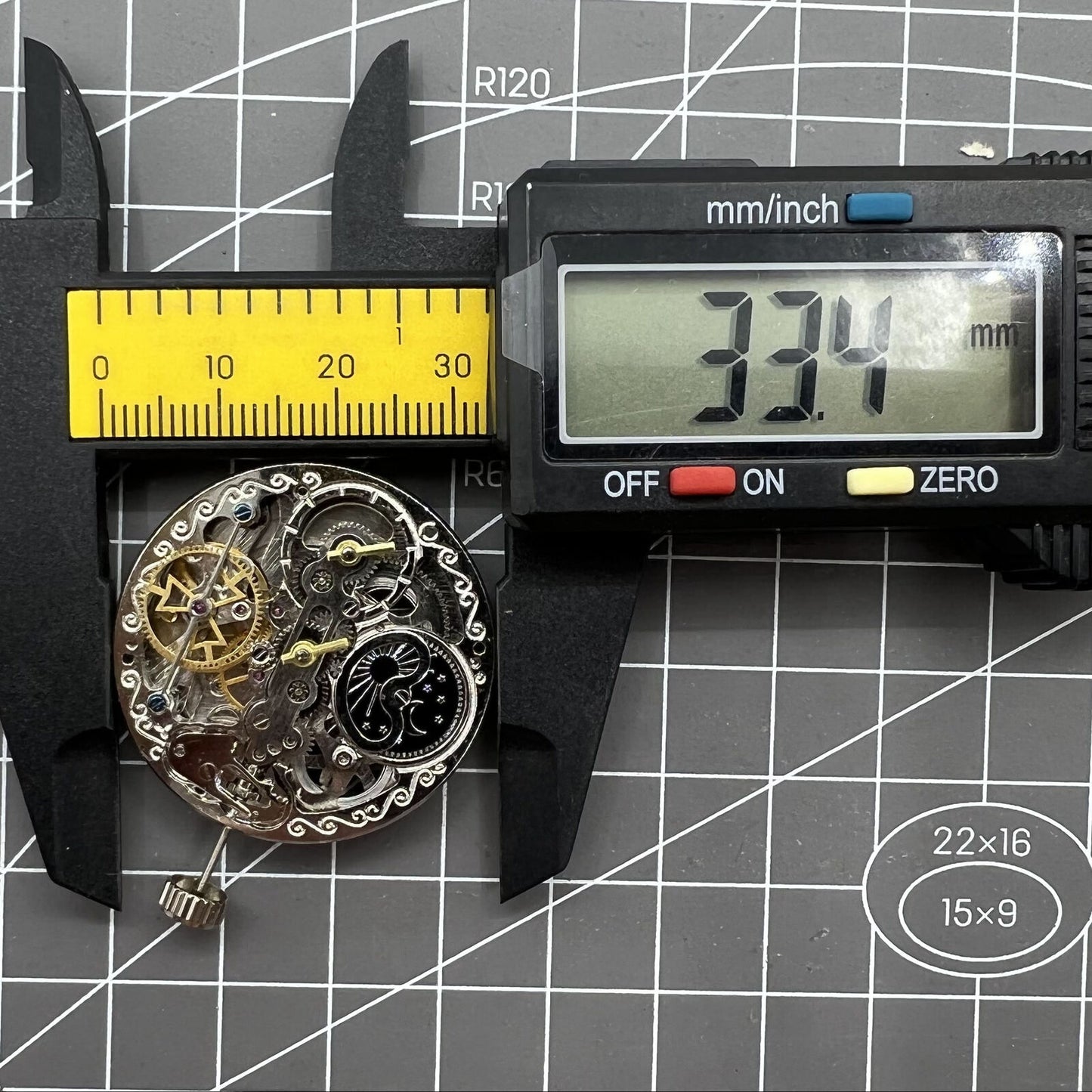 Double Mainspring Multi-function Hollow Mechanical Movement Double Time Zone