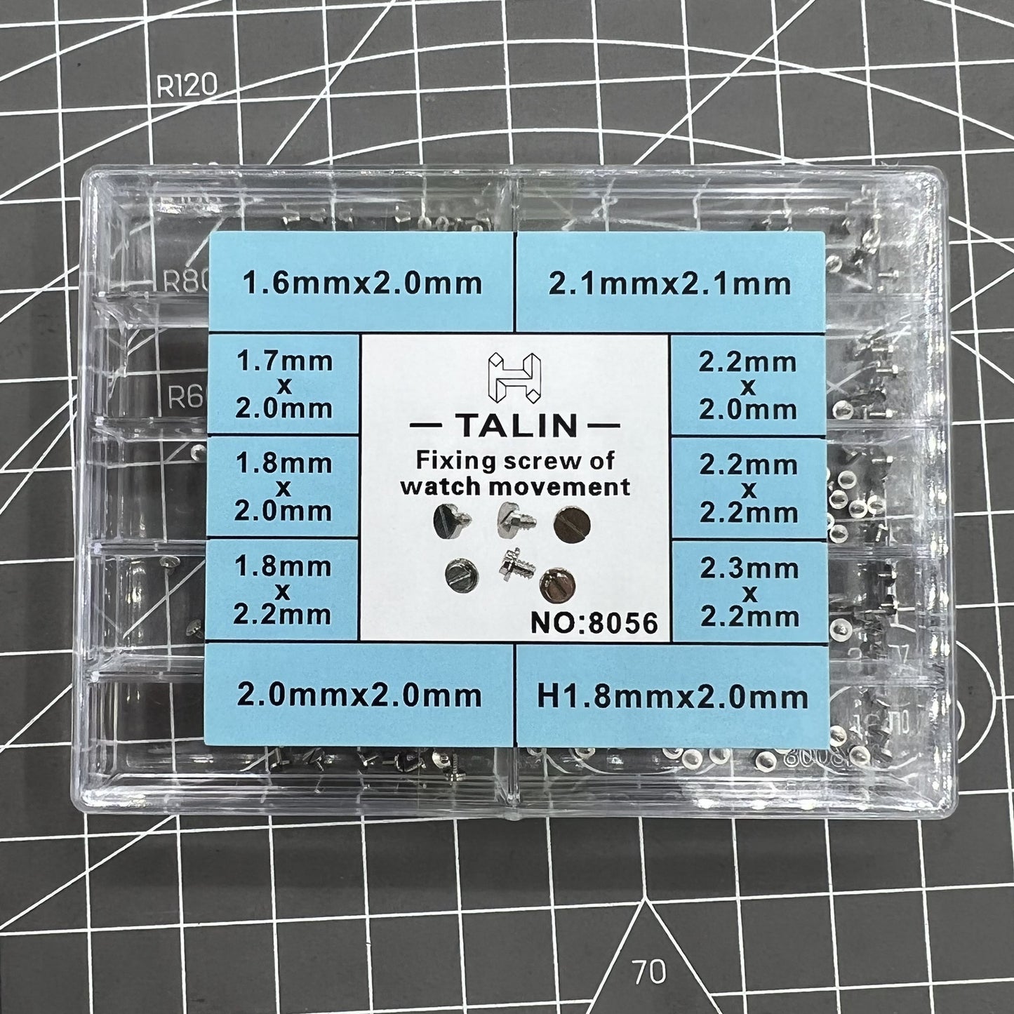 Assortiment de vis de fixation de mouvements de montres de différentes tailles