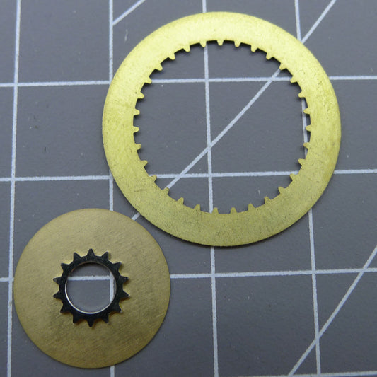 Pilot black date and week disk wheels for ETA 7750 movement, compatible with China-made watch accessories.