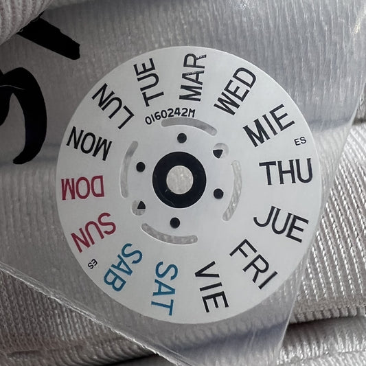 English Week disk wheel for NH35 NH36 movement, date display at 3 o'clock, watch accessory.