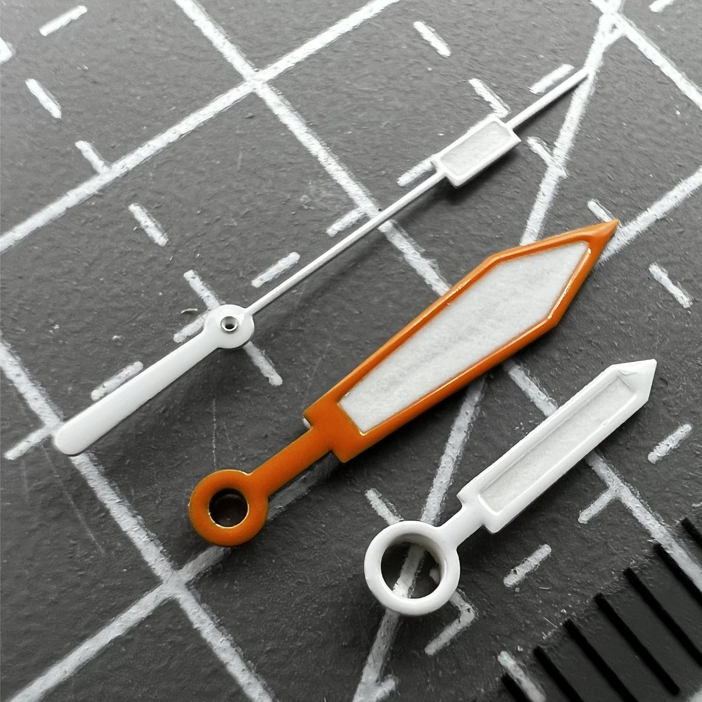 Grün Leuchtende Uhrenzeiger Orange und Silber für ETA2836 2846 2824 Uhrwerk