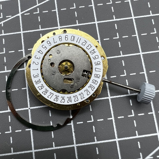 Ronda 784 quartz watch movement with date display at 6 o'clock for precise timekeeping