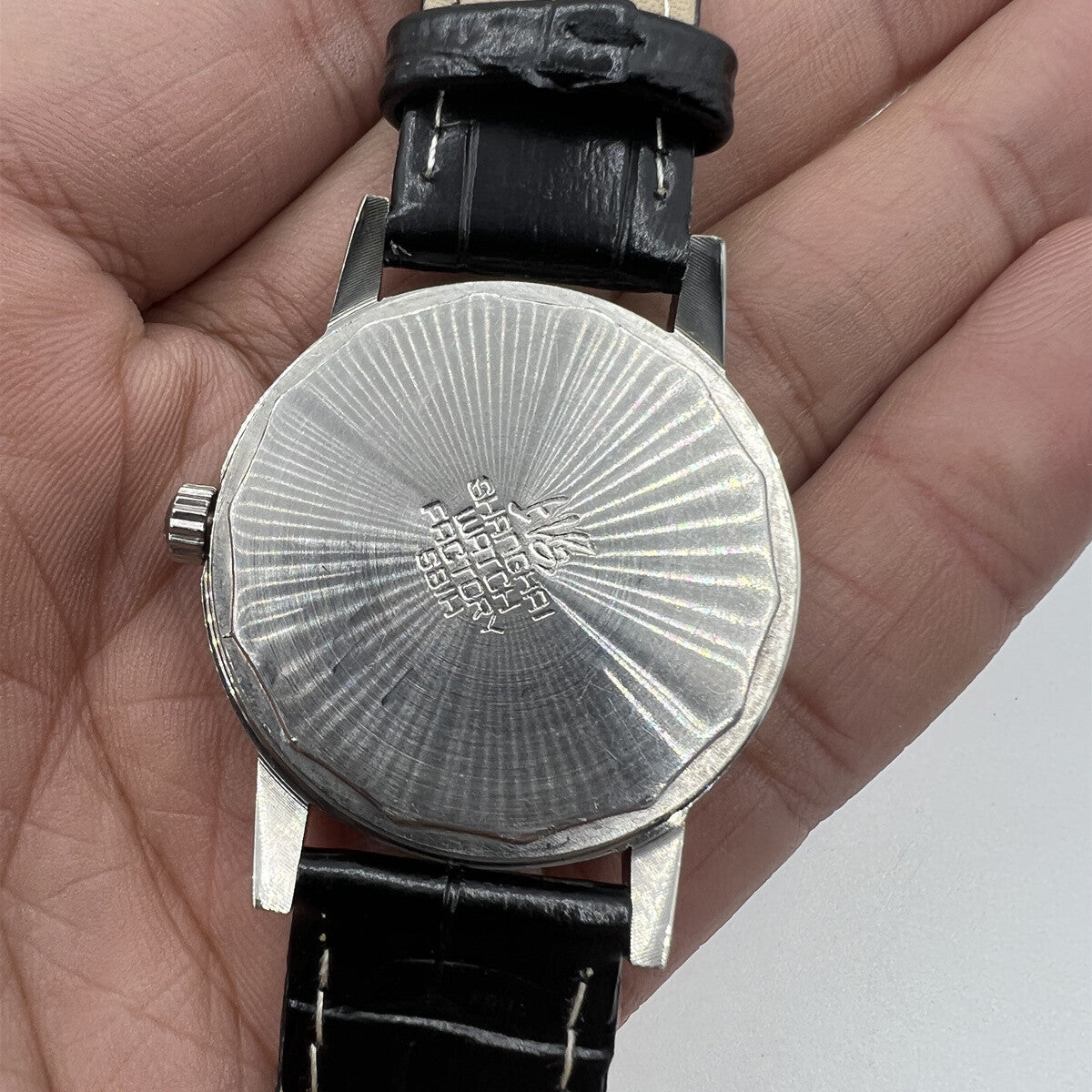 36mm Shanghai China Made 8120 Manual Mechanical Watch 17 Jews White Dial