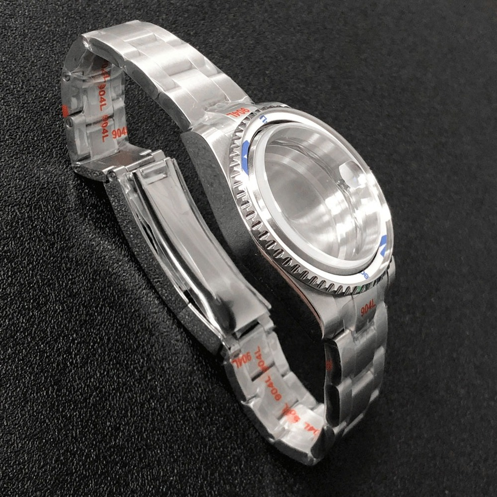 Montre 40 mm, boîtier en verre saphir, bracelet en acier 316L, compatible avec la NH35 japonaise