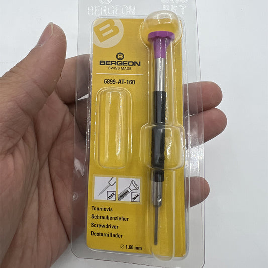 Bergeon 6899-160 ergonomic 1.60mm screwdriver for precise watch repair and maintenance.
