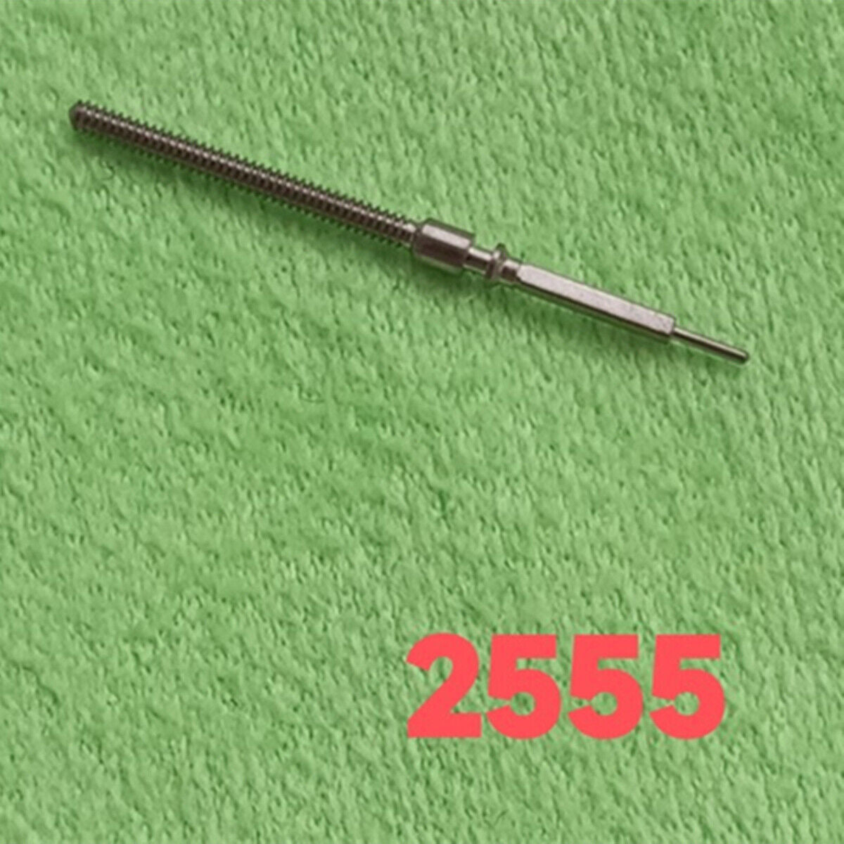 Movement watch winding stem for China-made ST2555, spare part for precise watch repair and maintenance.