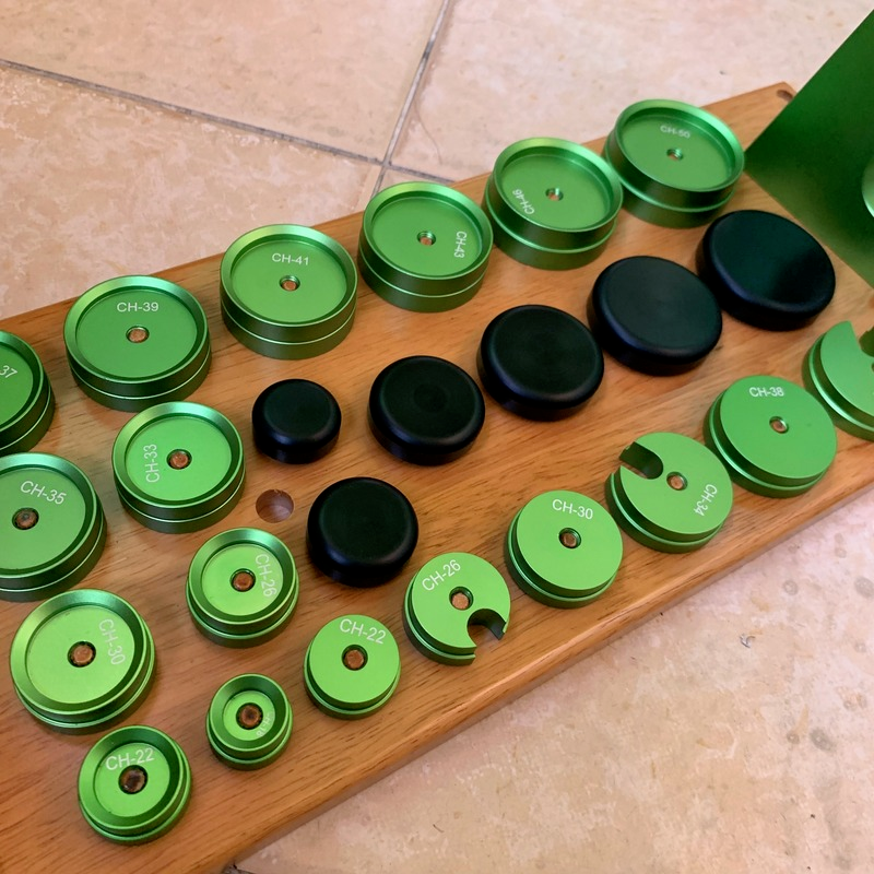 5500 Replacement Pressing Dies Set for accurate watch case back repair and fitting tools.