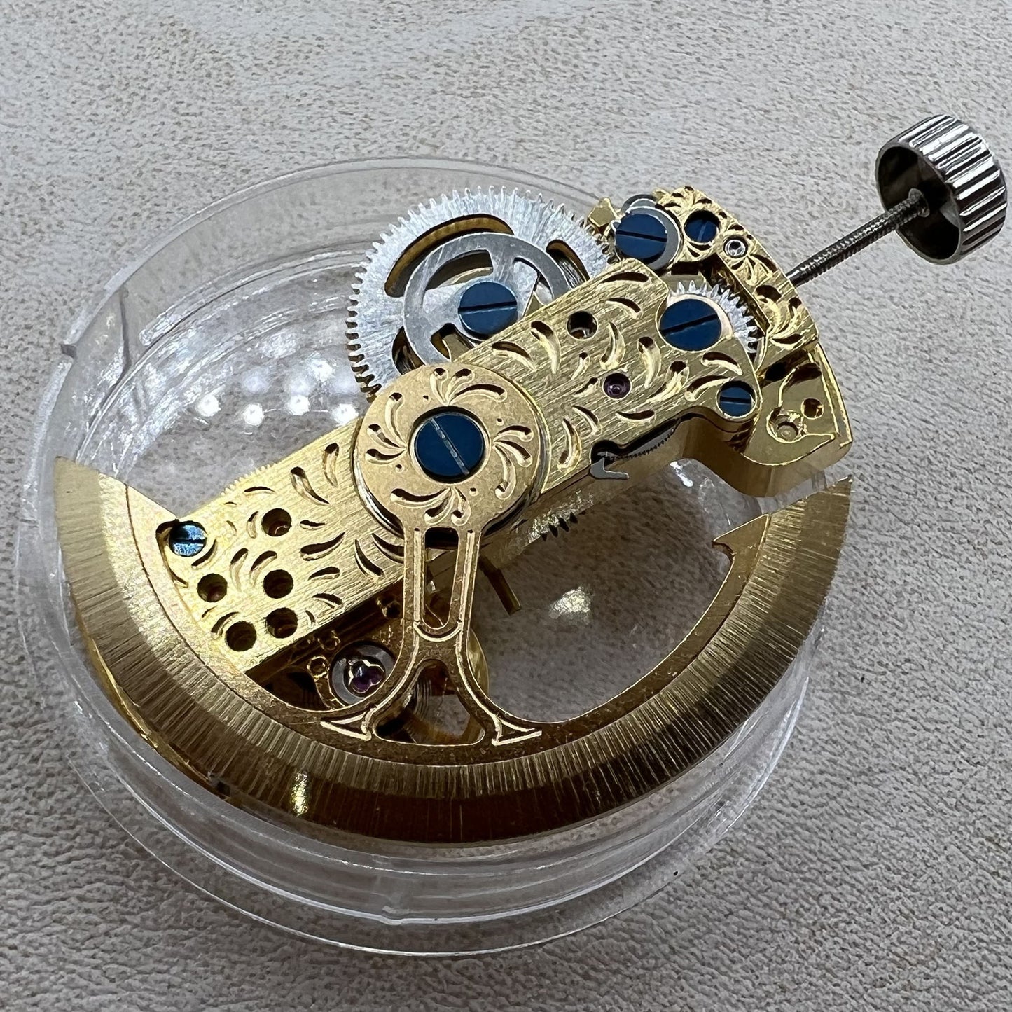 LG0806B Golden Rectangle Bare Balance Wheel Automatic Mechanical Movement