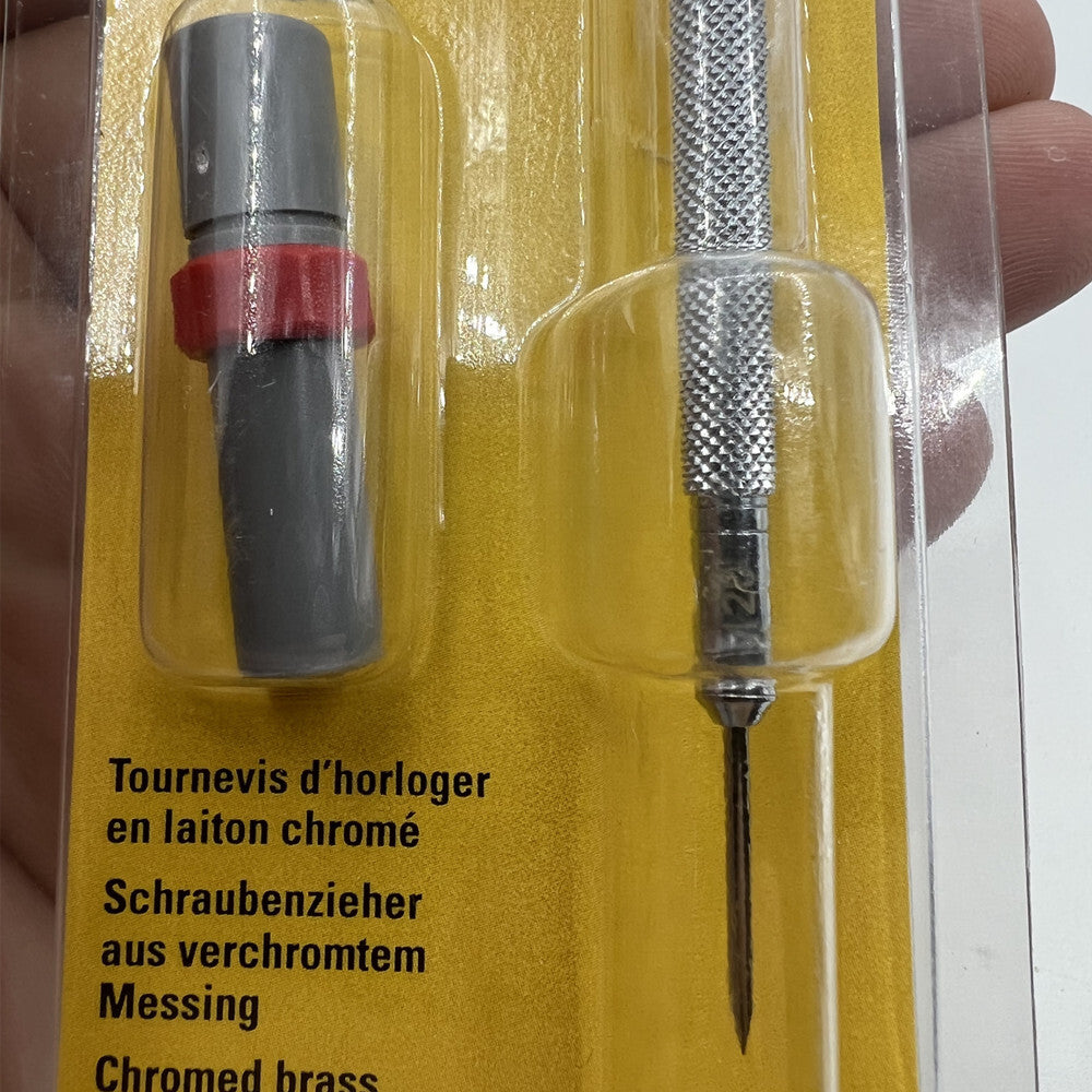Bergeon 30080 Swiss watchmakers screwdriver set with spare blades, sizes 0.50mm to 3.0mm for precise repairs