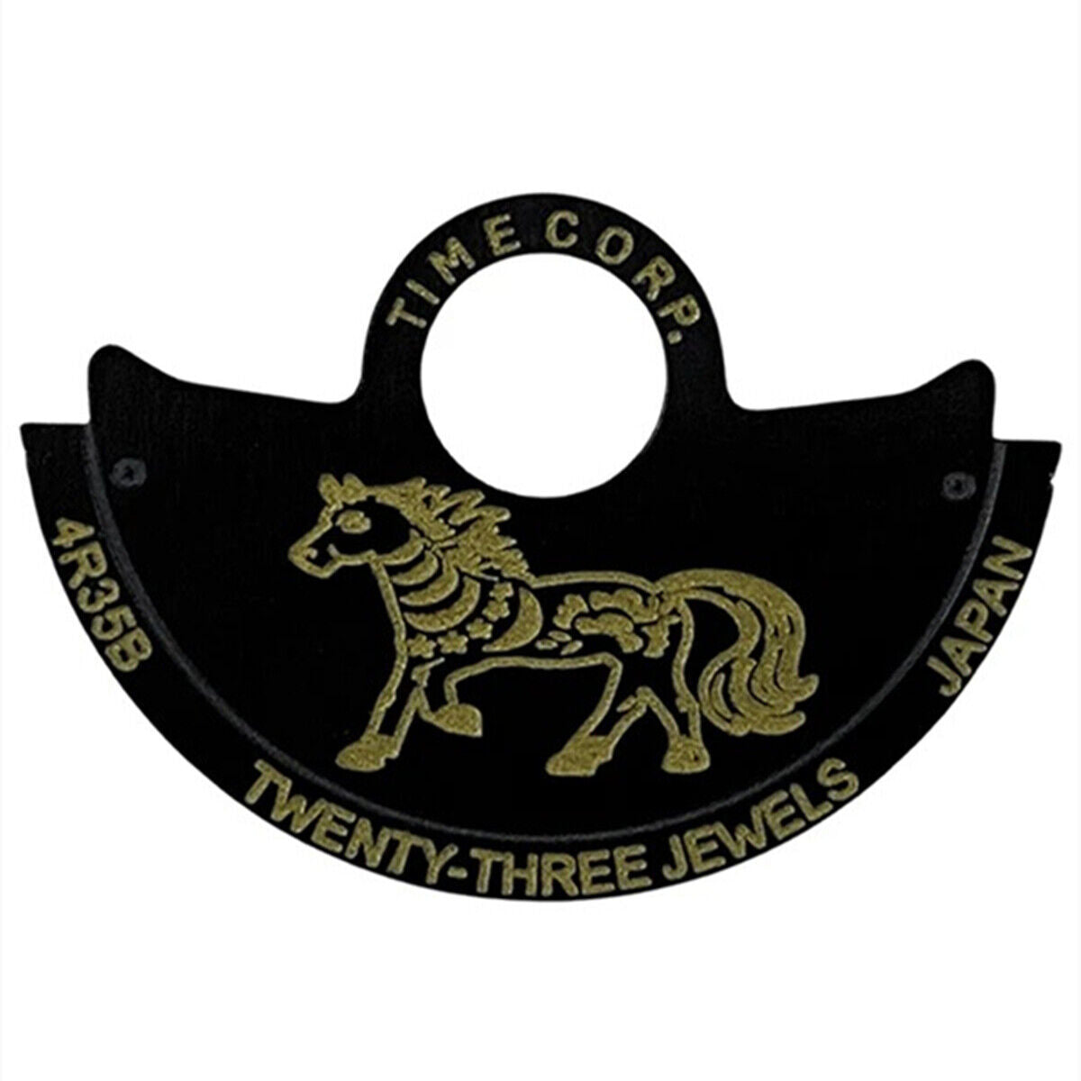 Horse~China Zodiac Rotor noir avec masse oscillante pour mouvement NH35 NH36