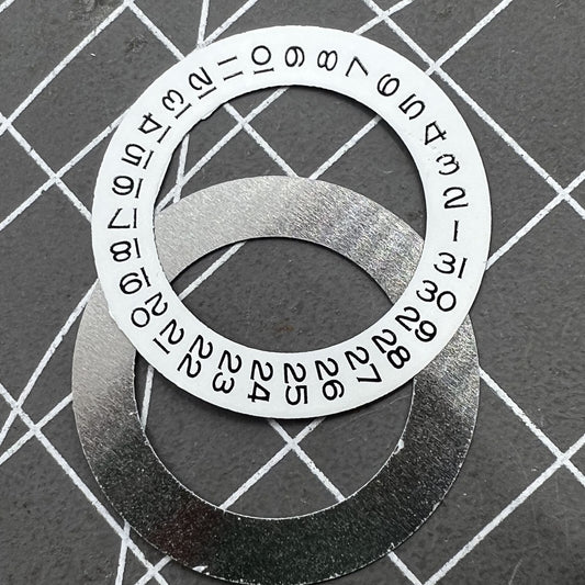Date disk wheel overlay for Tianjin Seagull 2824 series, precise watch accessory for date display enhancement.