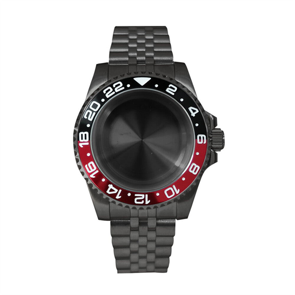 Boîtier de montre en verre saphir 40 mm pour mouvement NH35/NH36, boîtier modifié