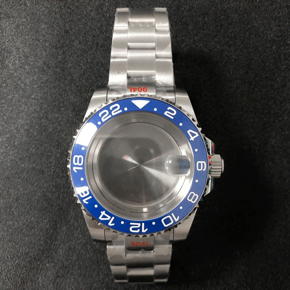 Montre 40 mm, boîtier en verre saphir, bracelet en acier 316L, compatible avec la NH35 japonaise