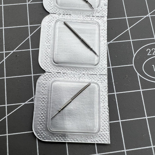 Replacement watch winding stems for ETA F06.111 movement, 2 pieces for precise time adjustment.