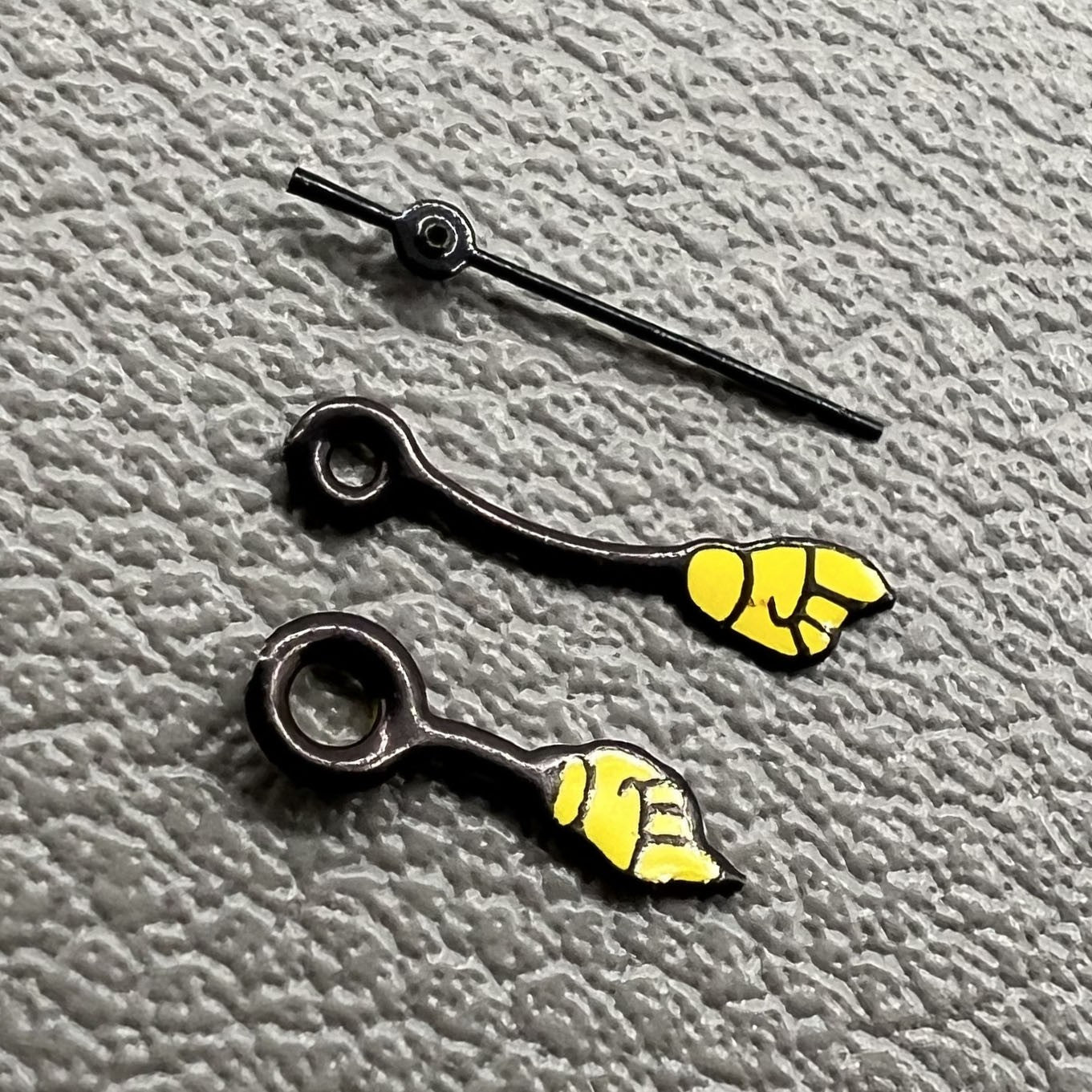 Black hand indication watch hands set for Miyota 2035 series, ideal for precise timekeeping upgrades.