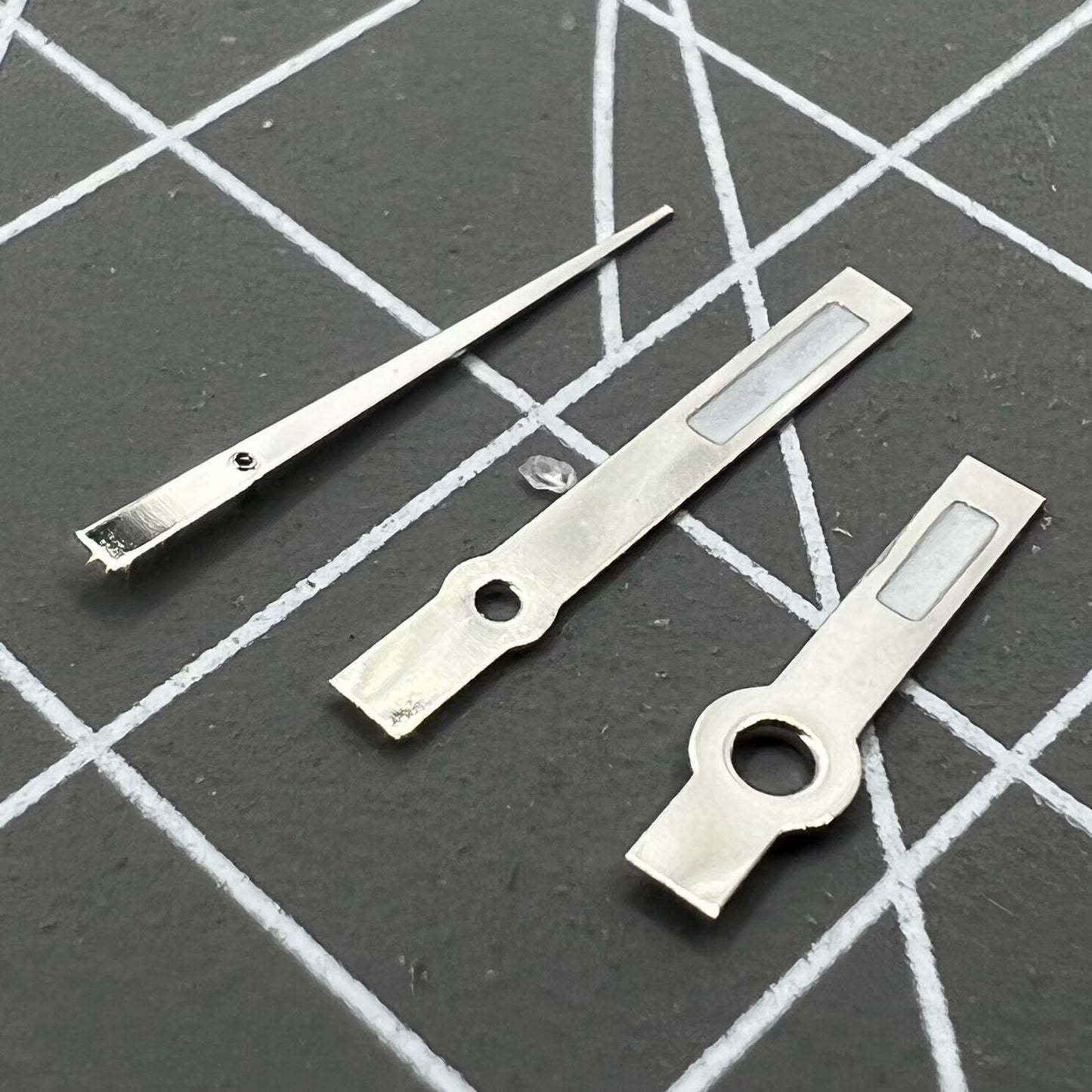 Aiguilles de montre à pointe carrée de 10,5 mm, luminescentes vertes, pour mouvement à quartz Hattori Epson PC32