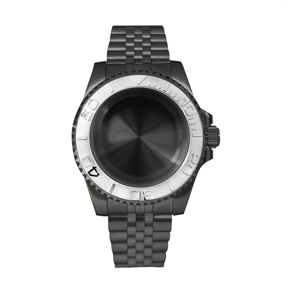 Boîtier de montre en verre saphir 40 mm pour mouvement NH35/NH36, boîtier modifié