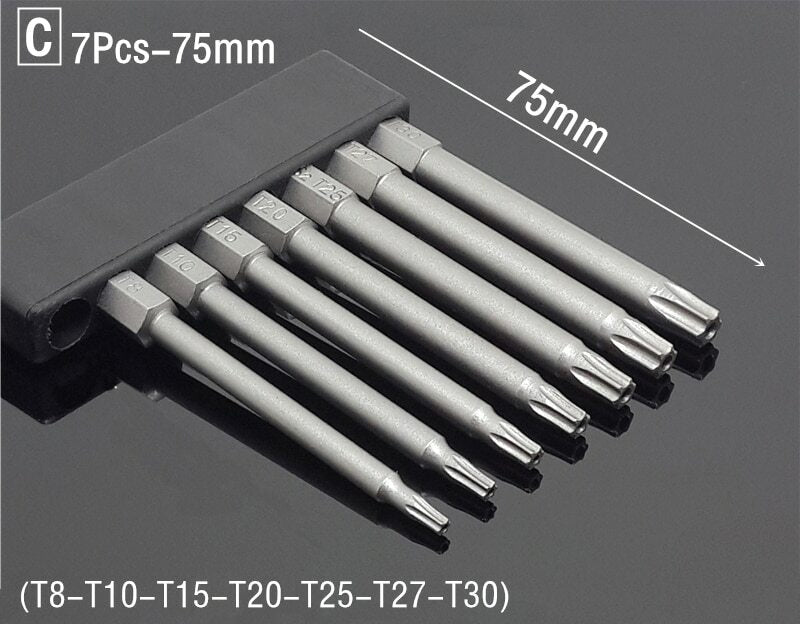 50/75/100/150mm Security Tamper Proof Magnetic Screwdriver Set Drill Bit Screw