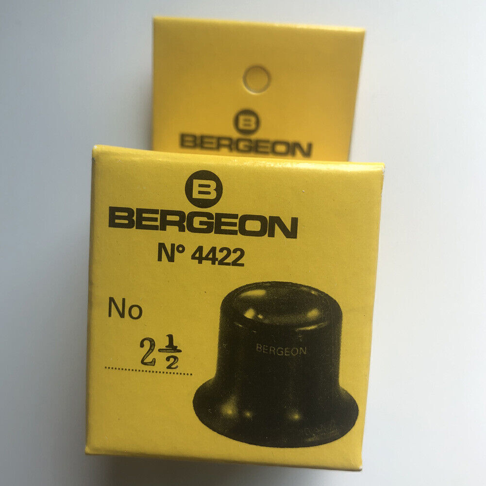 Bergeon 4422-2.5 No. 2.5 = 4x Watchmakers Magnification Loup Eyeglass, Black
