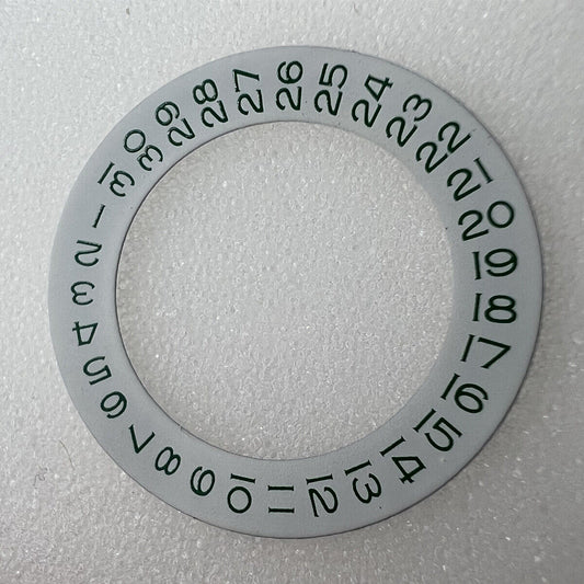 Green font date wheel overlay for ETA2824, 2836, Miyota 8215/8200 movements, date at 3 o?clock.