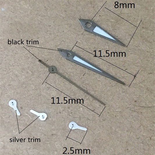 White small second hand for Epson VX series watches, precise replacement for model VX3J, VX9J, VX7J.