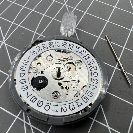 NH37A automatic watch movement with single calendar, precise mechanical gear by Seiko.