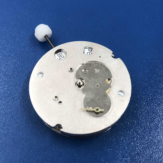 DG2813 automatic watch with small second at 9 o'clock, silver dial, single calendar display.