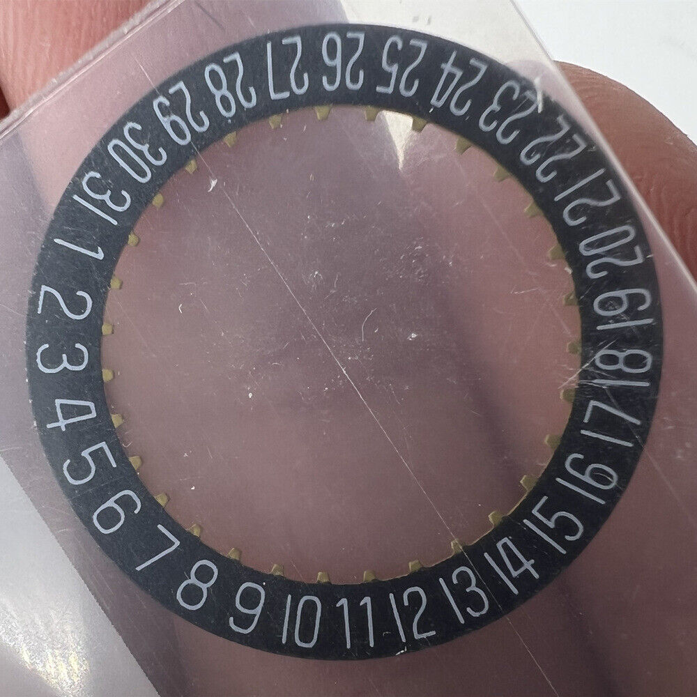 Black Date Disk Wheel for ETA2824-2 2892 watch movement, compatible with Generic Date@3/6 models