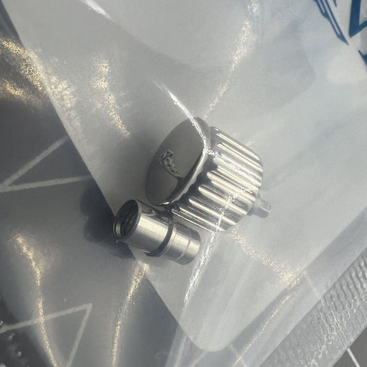 Replacement silver watch crown 6.5x5.7mm for Conquest L3.782.4 by Generic brand