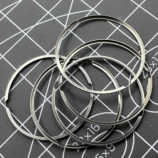 Steel dial mount spacer fixing rings for ETA 2824/2836/2846 watch movements, pack of 5.