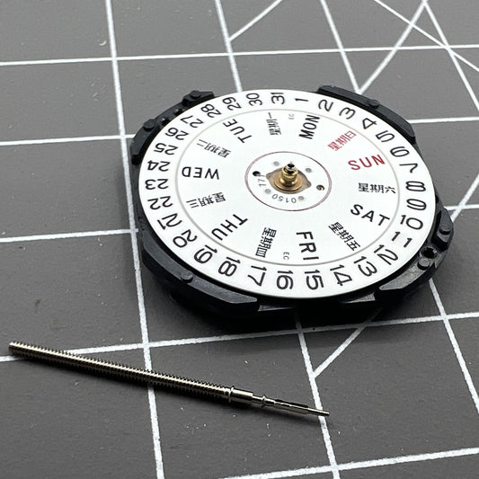 Japan Made VX33E quartz watch movement with single calendar, ideal for precise timekeeping in watch accessories.