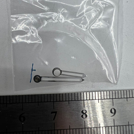 Silver trim arrow-shaped green lume watch hands, compatible with ST3600/ST3620/ETA6497/6498 movements.