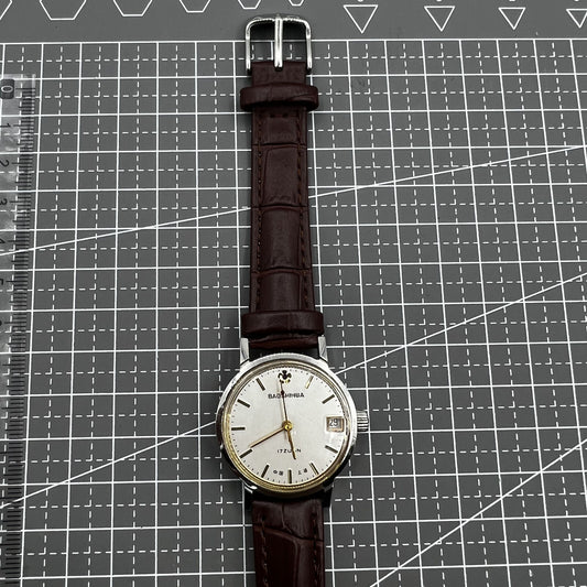 33mm Shanghai Manual Mechanical Watch with Single Calendar, 17 Jewels, Shock-Resistant Design by Shanghai Brand