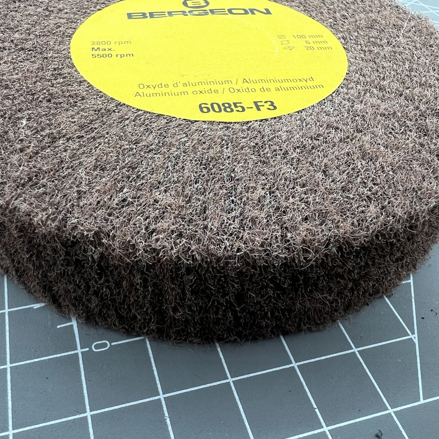 Bergeon 6085-F3 Schleifscheiben mit sehr feiner Körnung, Polierbürste aus Aluminiumoxid