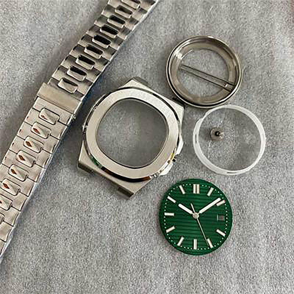 41mm Watch Case+Strap+Hands+Dial for NH35/36/4R Automatic Sapphire Glass Case