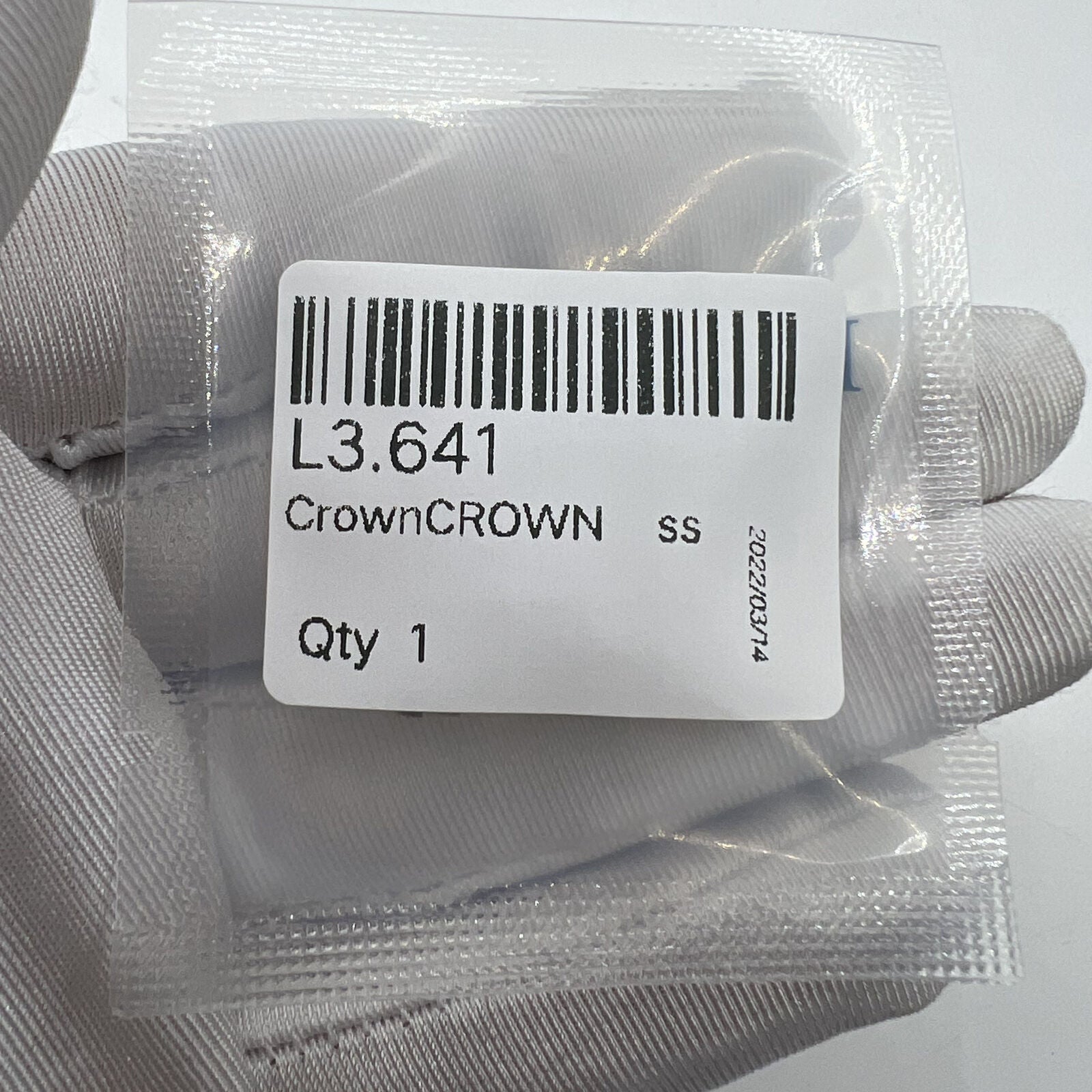 Silver 6x4.5mm watch crown replacement for Conquest L3.641.4 by Generic, precision fit accessory.