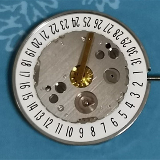ETA400.111 Swiss Made quartz movement with single calendar at 6 for precise watch repair.