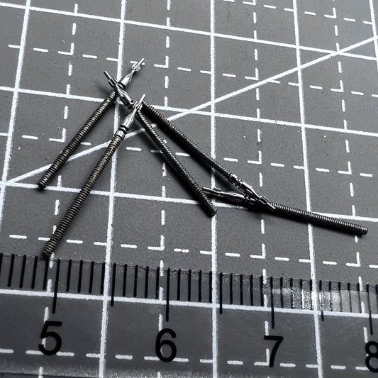 Set of 5 replacement watch winding stems compatible with Miyota 3D10 3D44 movements, durable and precise.