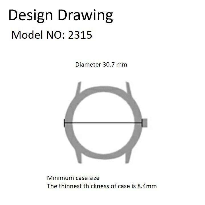Miyota 2315 Japan Quartz Movement Date at 3